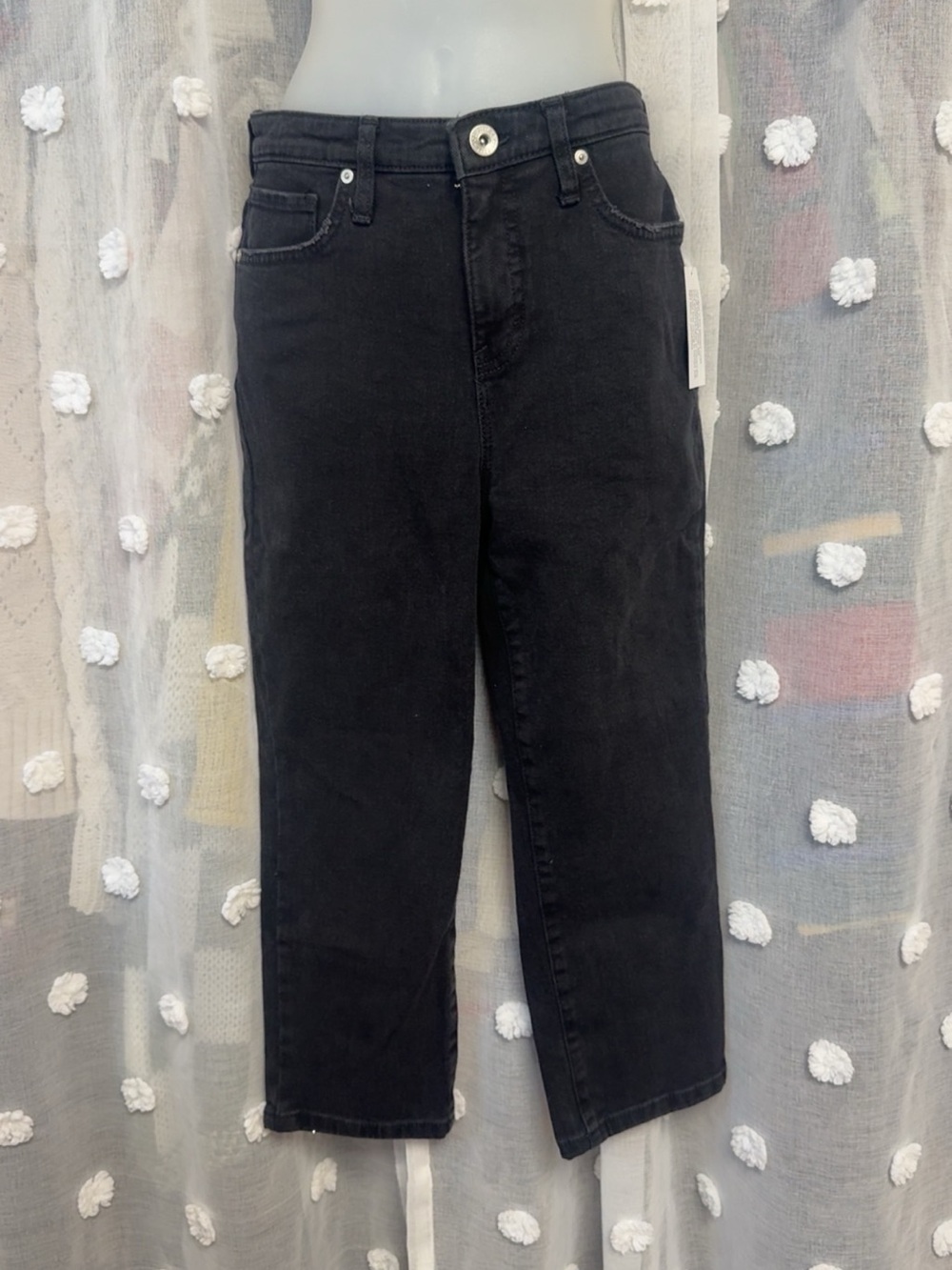 Style & Co Black Denim Capris | Size 4P